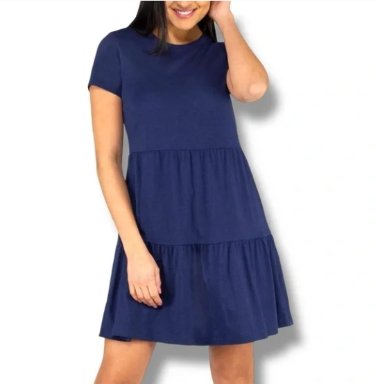 Tiered A-Line Mini Dress — Flowy & Fun