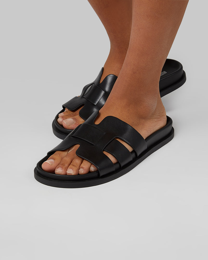 32 Degrees H-Band Footbed Sandals Black Size 9 side