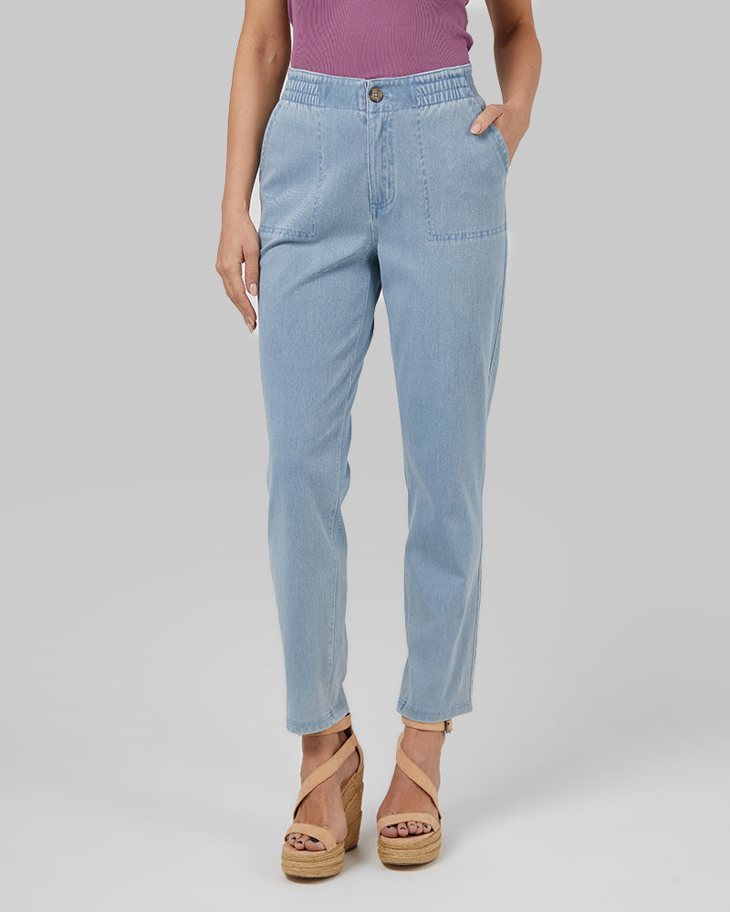 32 Degrees Sweatpant Ankle Jean Light Blue XXL front