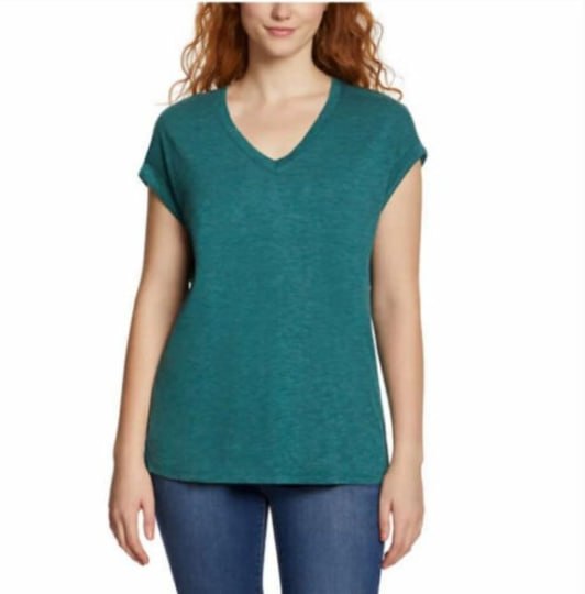 Jessica Simpson Heather Green V-Neck Tee XXL