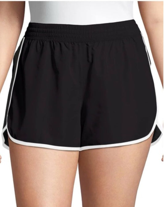 Just My Size Woven Running Shorts Black 3X