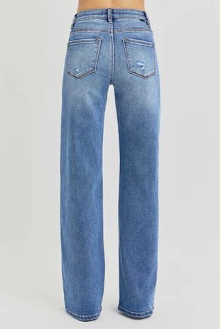 Risen Los Angeles Light Wash High Rise Straight Leg Jeans — 2X